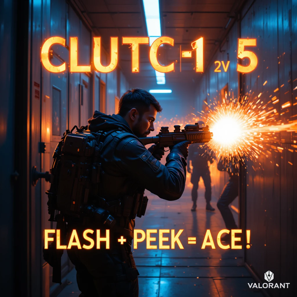 Taktik Clutch 1v5 2025 Valorant: Flash + Peek, Ace Instan Dijamin!