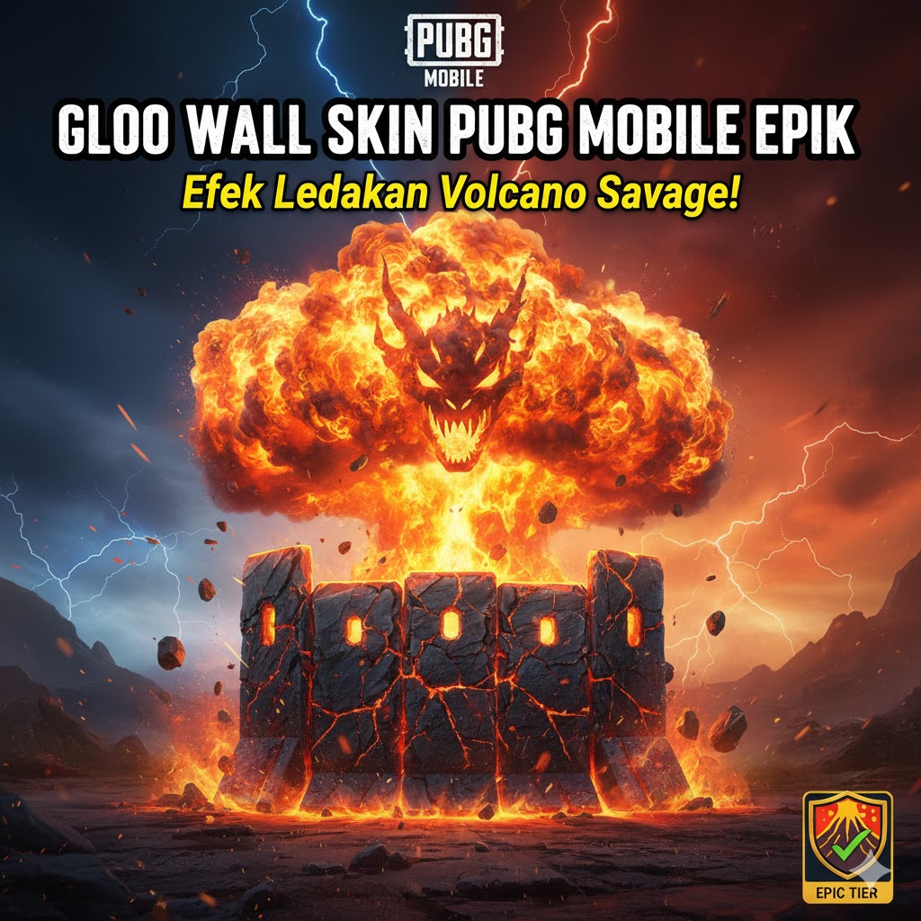 Gloo Wall Skin PUBG Mobile Epik: Efek Ledakan Volcano Savage!