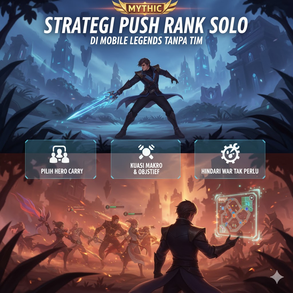 Strategi Push Rank Solo di Mobile Legends Tanpa Tim 2025!