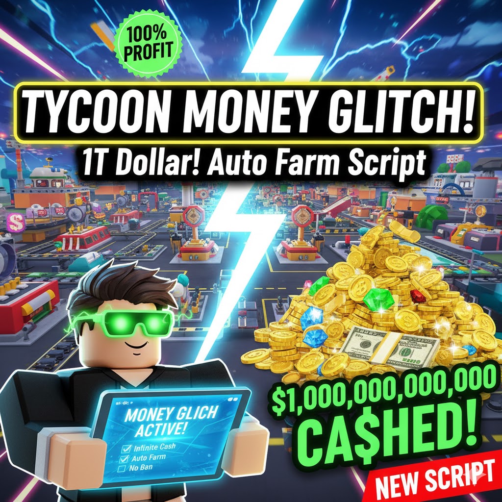 Tycoon Money Glitch 1T: Infinite Cash Roblox Tycoon 2025 Tanpa Ban!
