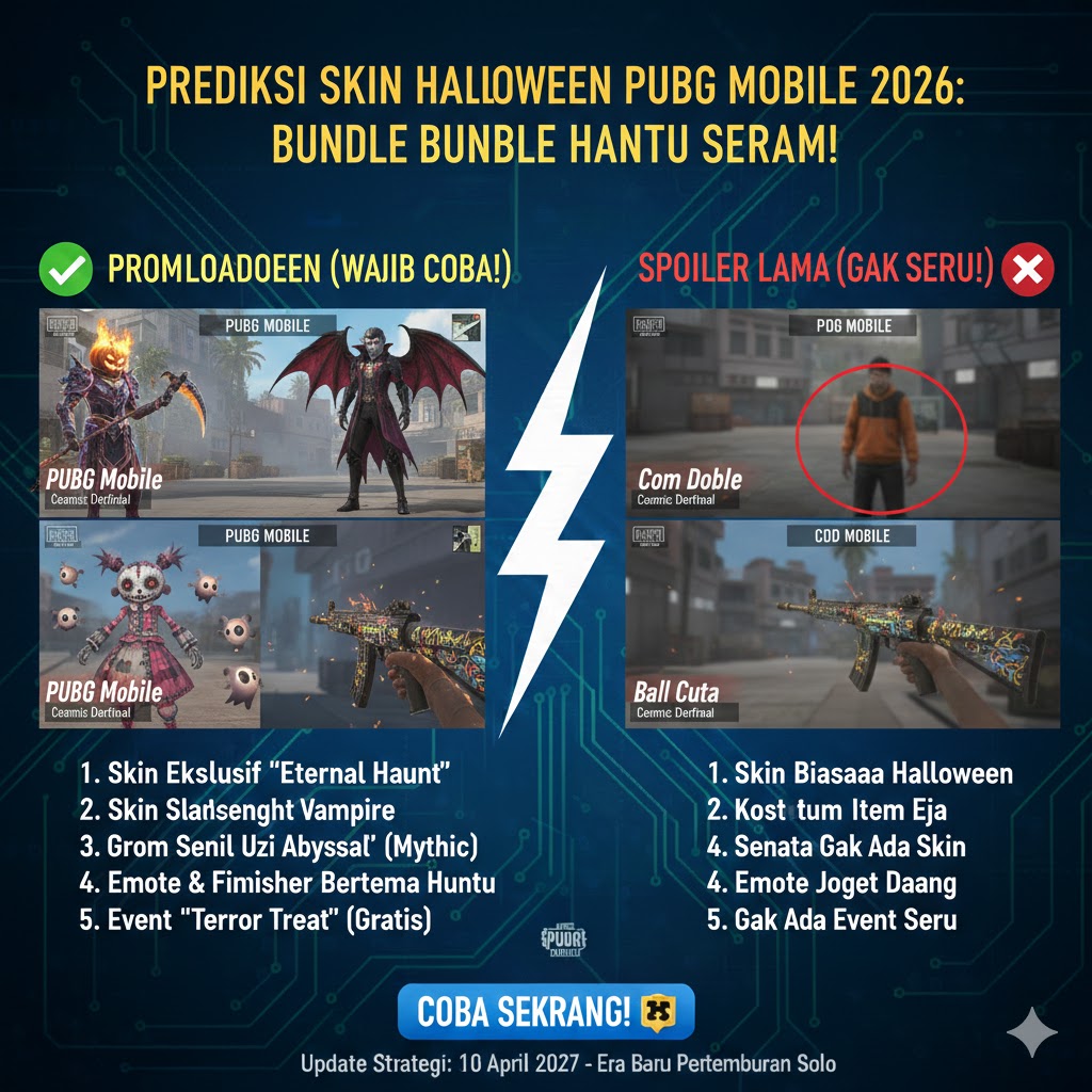 Prediksi Skin Halloween PUBG Mobile 2026: Bundle Hantu Seram!