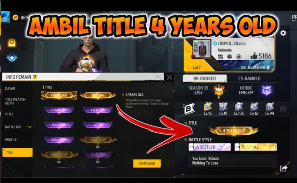 Cara Mendapatkan Title dan Emote Gratis di Free Fire 2026