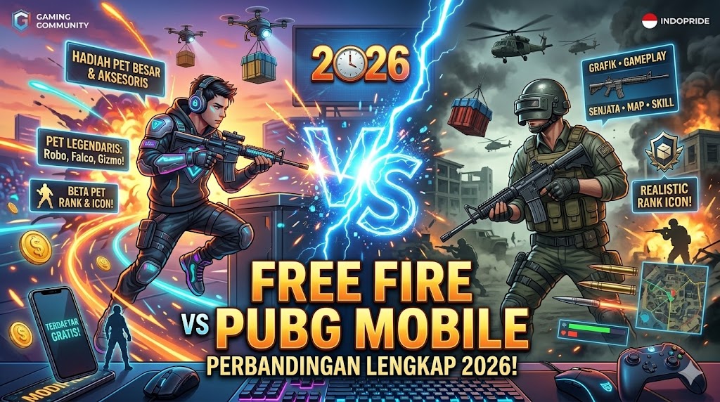 Free Fire vs PUBG Mobile: Perbandingan Lengkap 2026!
